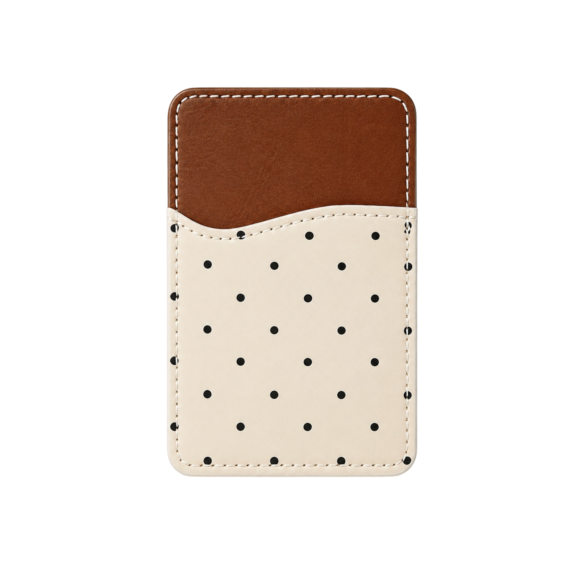 Espresso Polka Phone Card Wallet