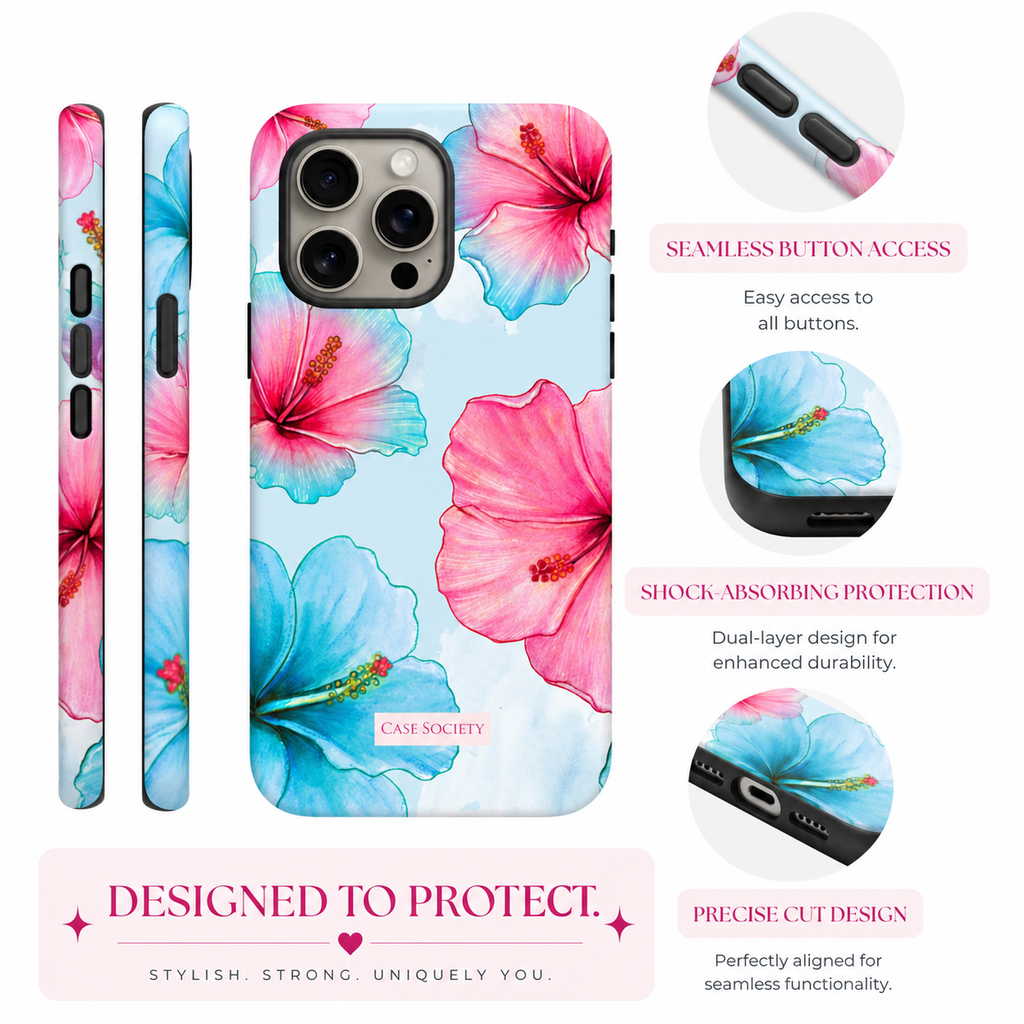 Ocean Hibiscus iPhone Tough Case