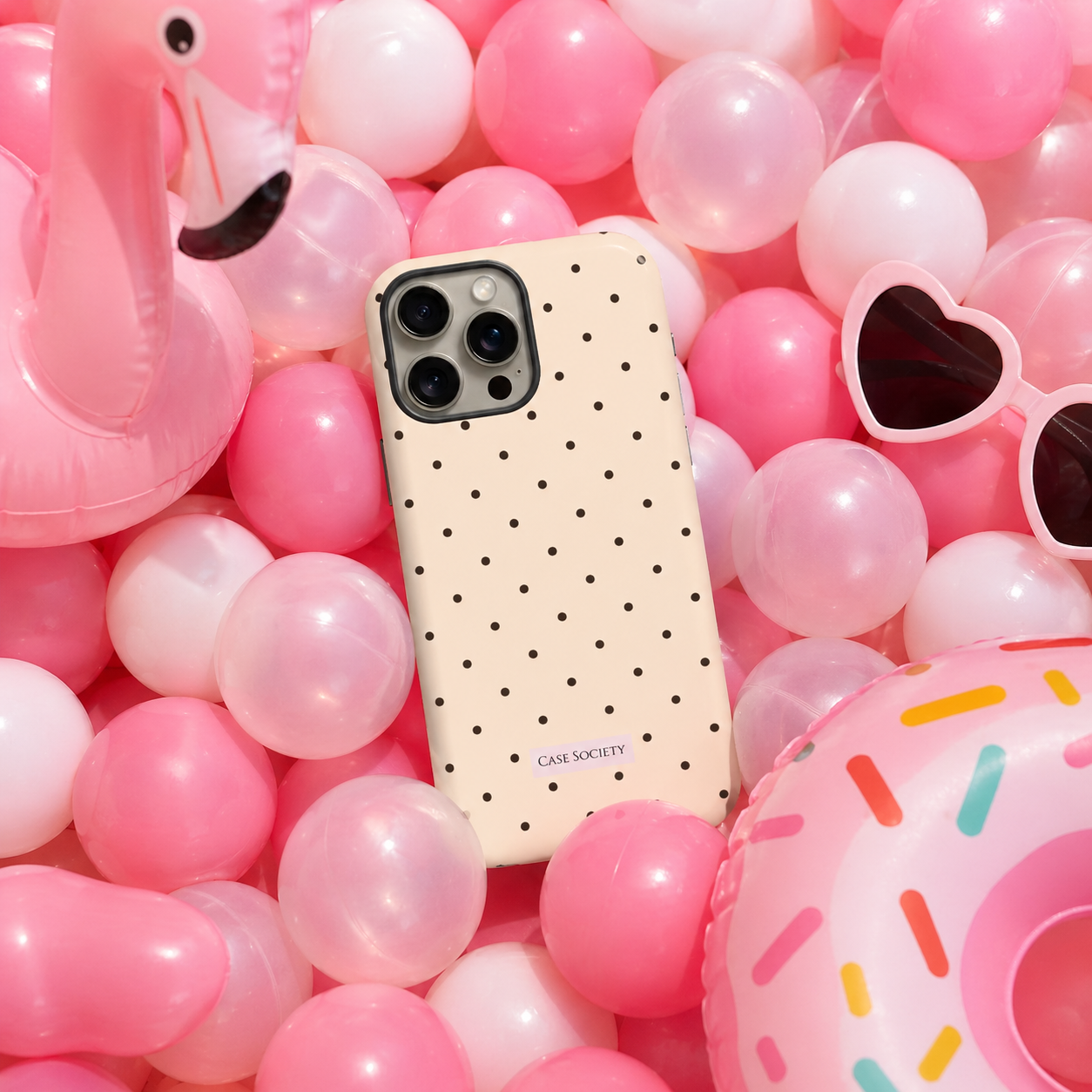 Espresso Polka iPhone Tough Case
